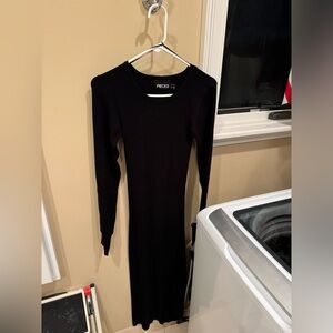 Pieces Black Long Sleeve Dress